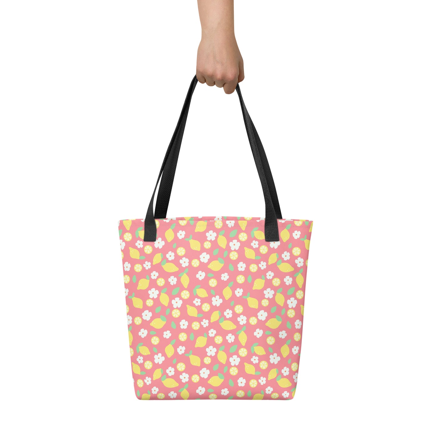Lemon Blossom Market Tote Bag – Bright Citrus Floral Everyday Carry Bag