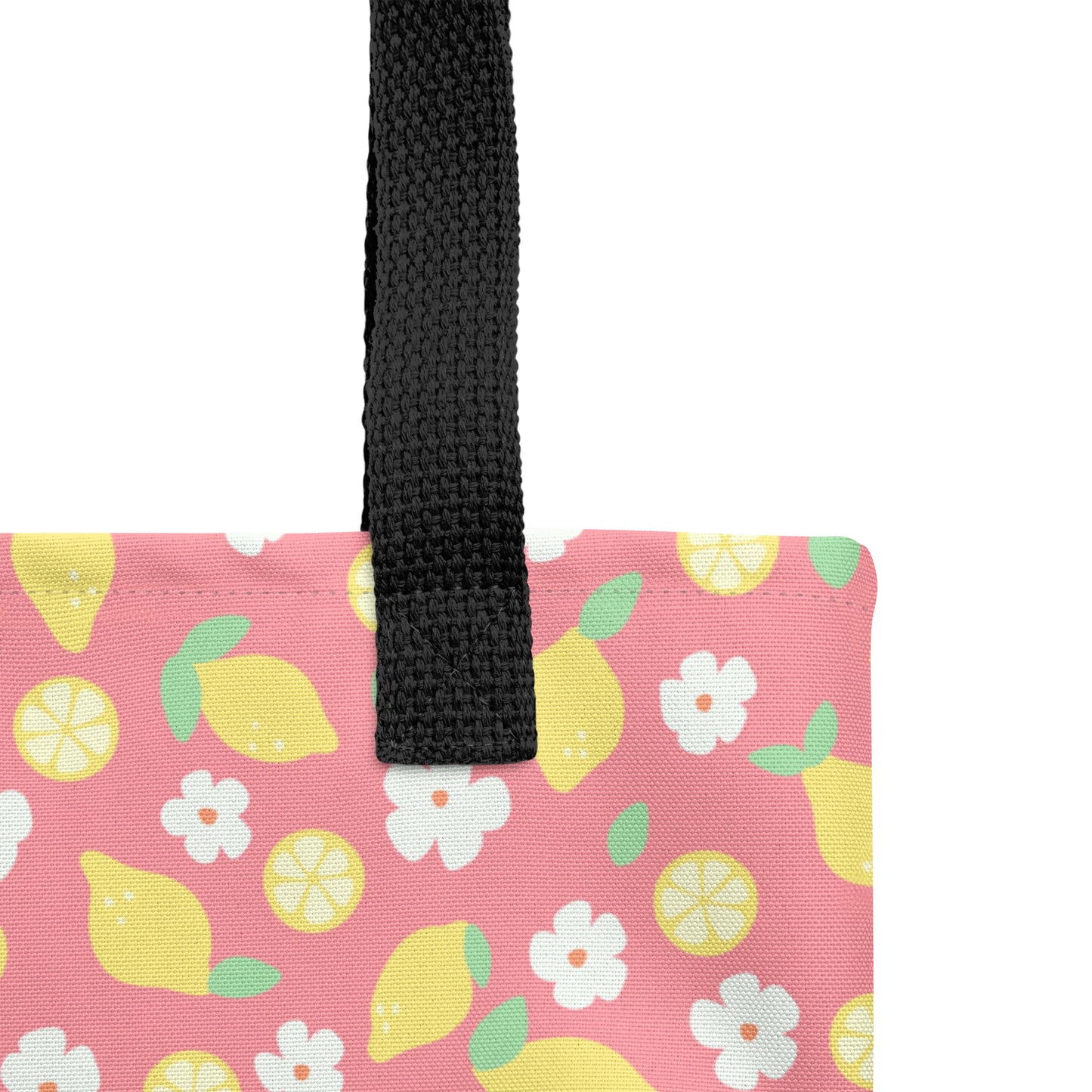 Lemon Blossom Market Tote Bag – Bright Citrus Floral Everyday Carry Bag