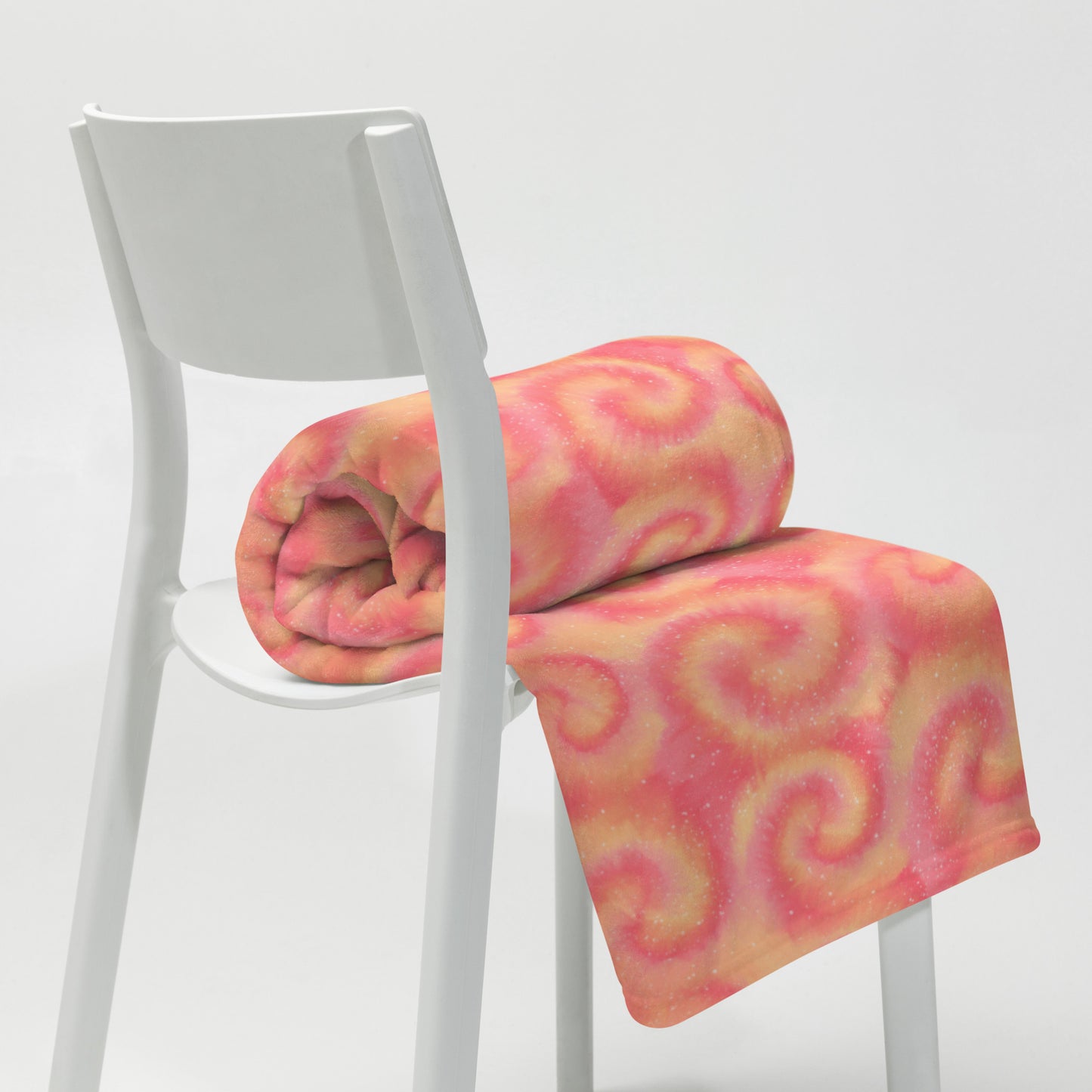 Retro Sunset Swirl Throw Blanket | Colorful Abstract Fleece Blanket | Cozy Sunset Throw | Soft Artistic Home Decor