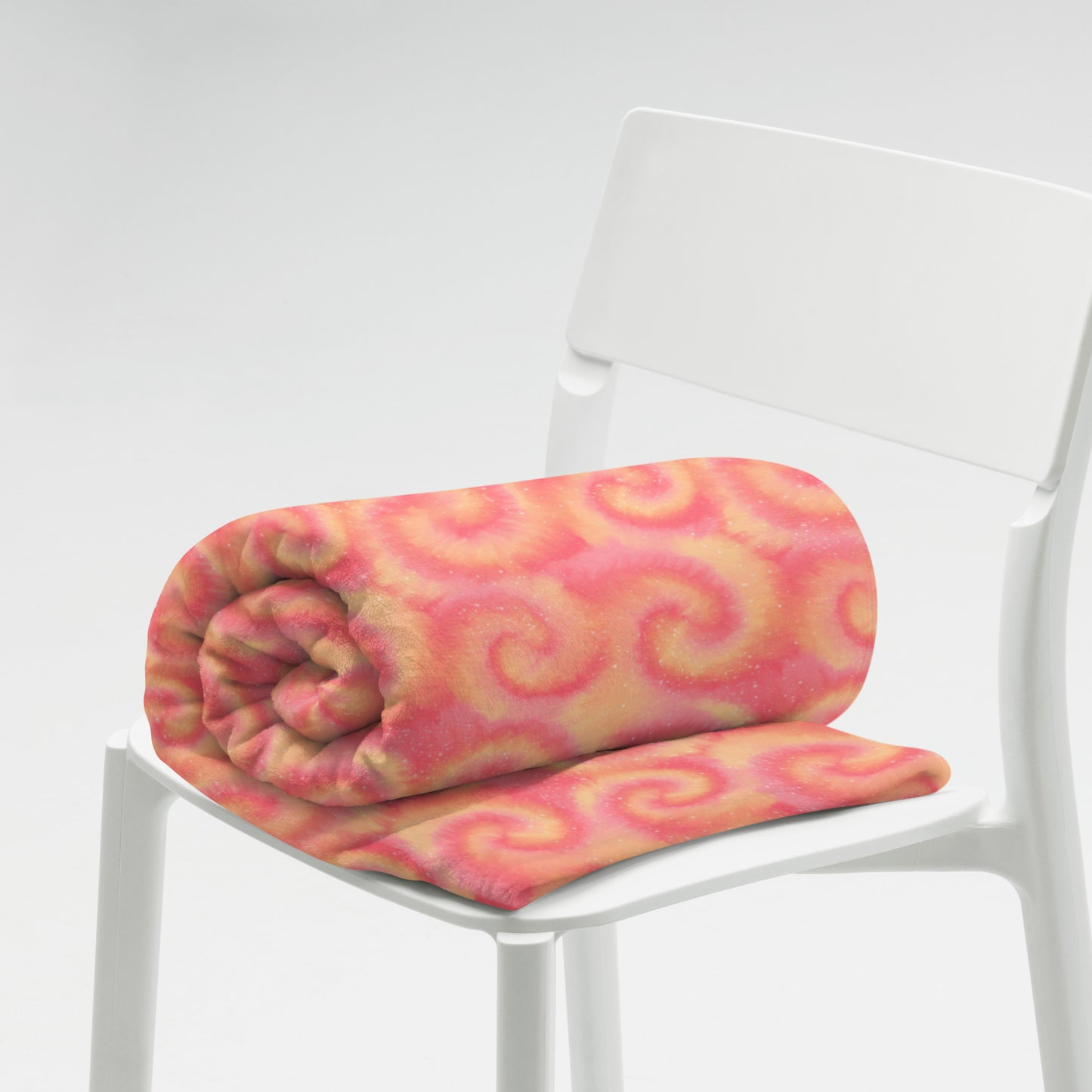 Retro Sunset Swirl Throw Blanket | Colorful Abstract Fleece Blanket | Cozy Sunset Throw | Soft Artistic Home Decor