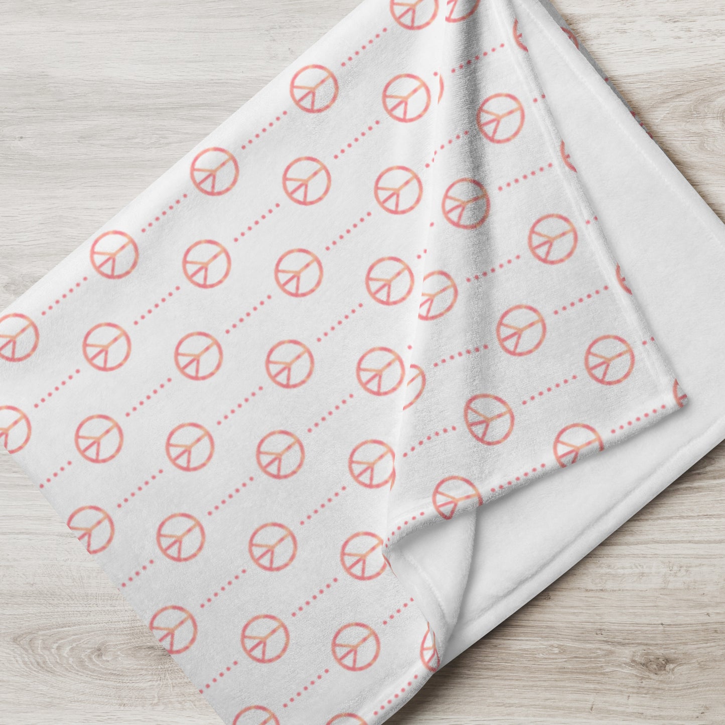 Retro Sunset Peace Sign Throw Blanket | Colorful Retro Fleece Blanket | Boho Cozy Blanket | Soft Sunset Home Decor