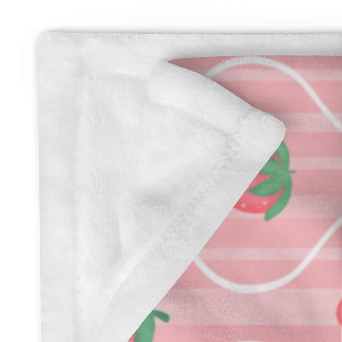 Sweet Strawberry Picnic Blanket – Cozy Pink Strawberry Pattern Throw | Cottagecore Summer Aesthetic Blanket | Soft Strawberry Home Decor